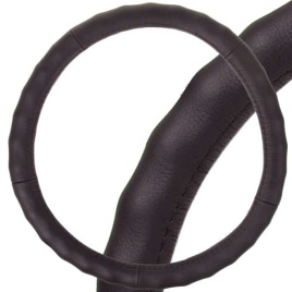 Skyway  оплетка руля кожа гладкая черная Real-2 размер M   