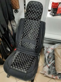 Чехлы  накидки на сиденье велюр форма 2Д черно-белый комплект 5шт   