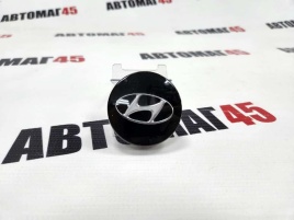 Колпачок ступицы Hyundai 60/55 черный лак TechLine Кик Слик (215521)