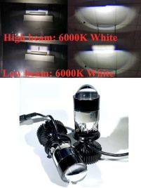 C2R A82 светодиодные лампы LED линза модуль 2шт H4 12В 40W 5000K 7000Lm гарантия 6 мес