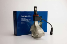 Lumen  Flex H11 светодиодная лампа LED 1шт H8/H9/H16 12В 25W 6000K 4200Lm гарантия 6мес