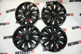 Star  Колпаки R14 черный Карат комплект   