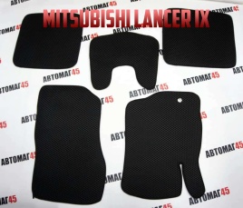 EVA ЭВА  коврики в салон Mitsubishi Lancer 9 2003-2010г черные рисунок ромб  5шт   