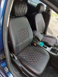 Авточехлы  Ford Mondeo IV Форд Мондео 4 2007-2014г экокожа черная ромб   