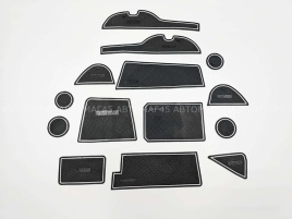 Коврики в ниши Toyota Rav4 2016-2019г черные белые буквы 14пр.