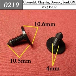 0219 Клипса пистон для Chevrolet Chrysler Daewoo Ford GM Opel