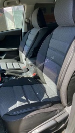 Авточехлы  Toyota Corolla Тойота Королла 2001-2007г седан лев руль кузов 120 жаккард черн-сер Ижевск