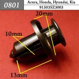 0801 Клипса пистон для Acura Honda Hyundai Kia 