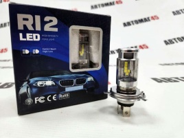 R12  чип СОВ LED 2шт H4 12В 18W 6000К 2000Lm гарантия 1мес C2R  