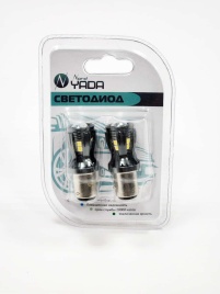 Nord Yada  лампа светодиодная 21/5W S25 14SMD c цоколем 5000K 380Lm двухконт белая с обманкой 2шт