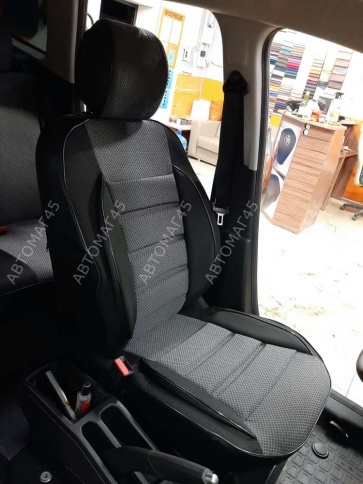 Авточехлы  Renault Duster Рено Дастер 11.2020-2022г  жаккард черно-серый Ижевск фото 12