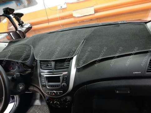 Накидка на панель Hyundai Solaris Хендай Солярис 2011-2017г карпет  АКЦИЯ фото 3