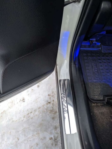 LIDER  Накладки на пороги  Toyota RAV4 XA50 Тойота Рав4 ХА50 2018-2024г 4 шт нержавейка    фото 6