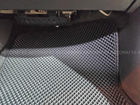 EVA ЭВА 3D коврики в салон Ford Focus 2 2004-2011г черный рисунок ромб комплект 5шт CITY   фото 4