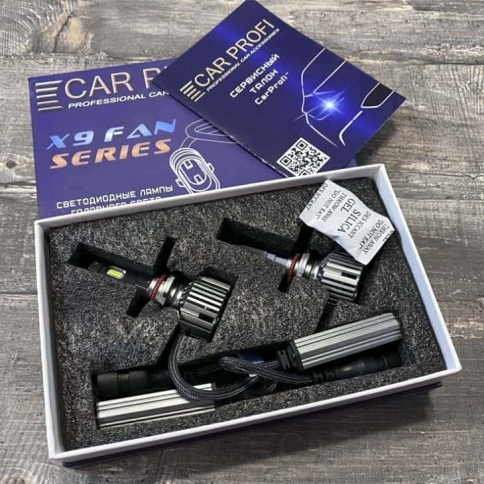 Carprofi X9 лампы LED 2шт HB3 (9005) 12В 40W 5000K 5000Lm гарантия 6мес    фото 3