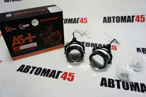 Aozoom  A5 светодиодные Би-Led линзы 3.0" 12V 35W 5500K гарантия 12 месяцев    фото 4