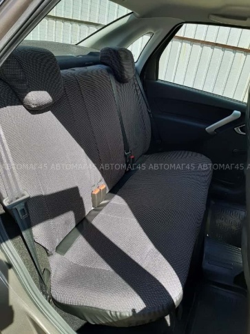 Авточехлы  Лада Granta Гранта  2/3 с 08.2018г жаккард черный с боковыми поддержками фото 6