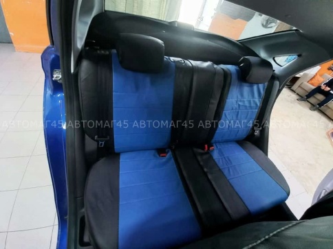 Экстрим  чехлы универсальные экокожа черный синий комплект    фото 3