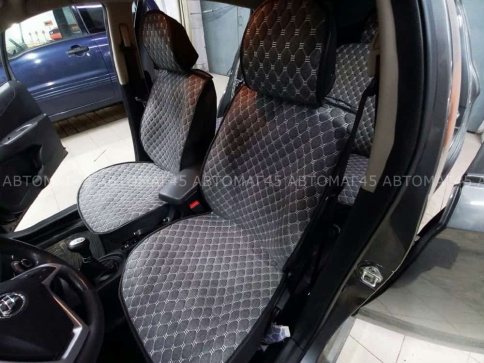 Чехлы  накидки на сиденье лен 2Д серый комплект 5шт фото 16