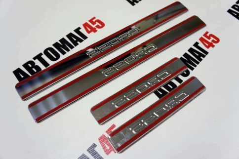 LIDER  Накладки на пороги  Лада Vesta Веста SW Cross NG 4 шт нержавейка    фото 5