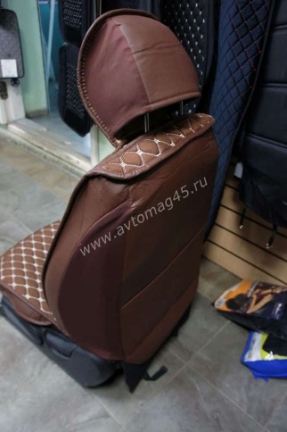 Чехлы  накидки на сиденье серия G лен коричневый комплект 5шт    фото 2