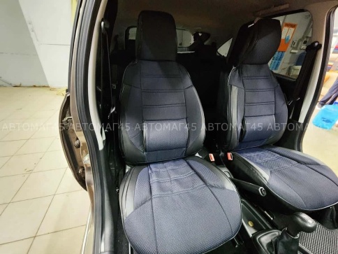 Авточехлы  Лада Granta Гранта  1/1 с 08.2018г жаккард синий    фото 14