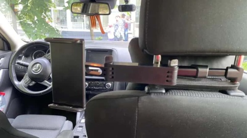 Skyway  держатель телефона на подголовник телескопический поворотный от 115 до 200мм фото 4