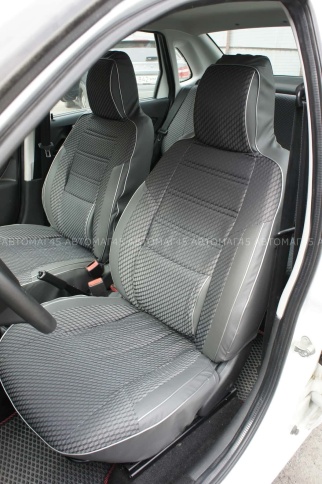 Авточехлы  Лада Granta Гранта  1/1 с 08.2018г жаккард серый    фото 6