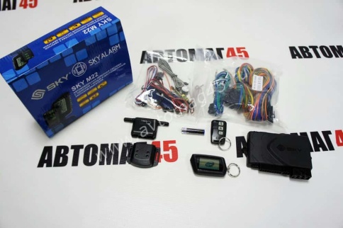 Sky  M22 сигнализация 2 брелка автозапуск двусторонняя связь без сирены гарантия 6 мес    фото 1