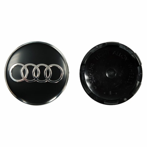 Колпачок ступицы Audi 60мм Tech Line кик слик со стикером (221235) фото 1