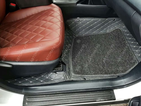 Ковры  5D экокожа Toyota RAV4 XA40 2013-2019г черный комплект с ворсом Maximal АКЦИЯ!   фото 2
