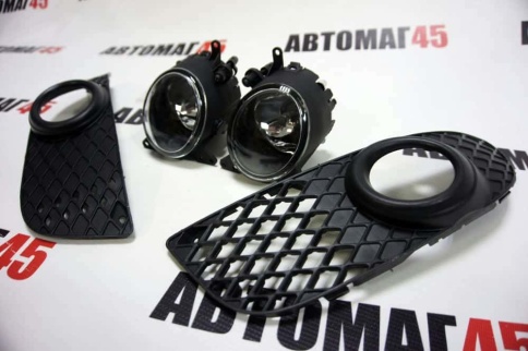 Фары  противотуманные Mitsubishi Lancer 10 2007-2011г 2 туманки 2 рамки HY 307 фото 5