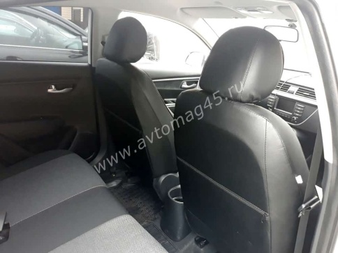 Авточехлы  Kia Rio Киа Рио 2011-2017г Hyundai Solaris 2011-2017г жаккард черно-серый Ижевск    фото 7