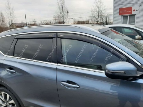 VAD  Дефлекторы на окна Ветровики Chery Tiggo 8 Pro Max c 2022 по 2025г Чери Тигго 8 Pro 2021-2024г  фото 4