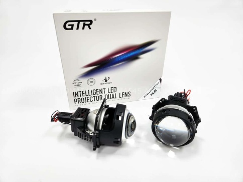 GTR HL-5 светодиодные Би-Led линзы 3.0" 12V 50W 5500K 4200Lm 1 чип гарантия 12 месяцев  фото 4