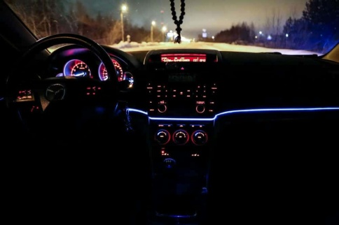 C2R Неоновая нить для подсветки салона LGX-B2 синий 2м фото 7