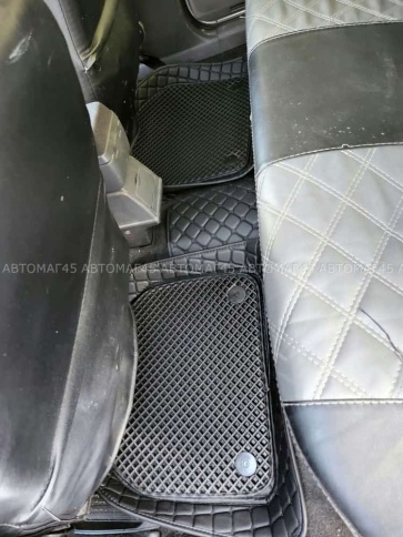 Коврики универсальные с бортиком экокожа съемный eva черный комплект 5шт    фото 9