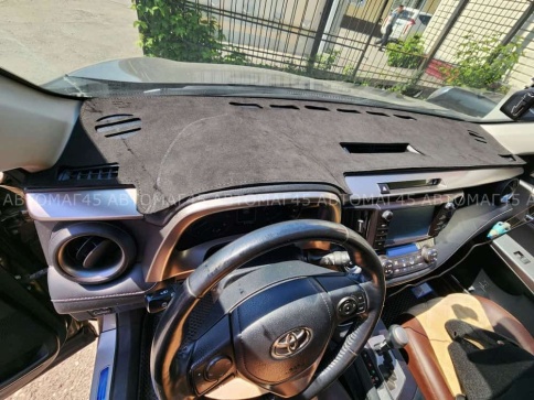 Накидка на панель Toyota RAV4 XA 40 Тойота Рав4 ХА40 2013-2019г алькантара фото 2