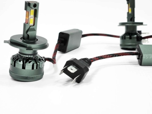 C2R V45 лампы LED 2шт H4 12В 50W 5500K 4500Lm  с обманкой гарантия 6мес    фото 3