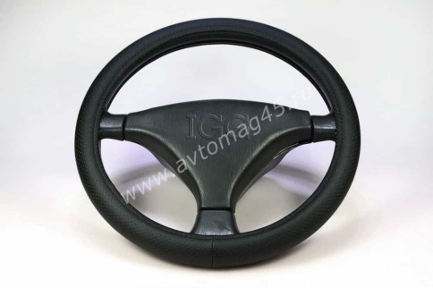 IGG  701 оплетка руля экокожа  перфорация черный    фото 1