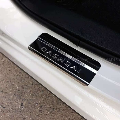 LIDER  Накладки на пороги  Nissan Qashqai 2013-2022г 4 шт нержавейка    фото 2