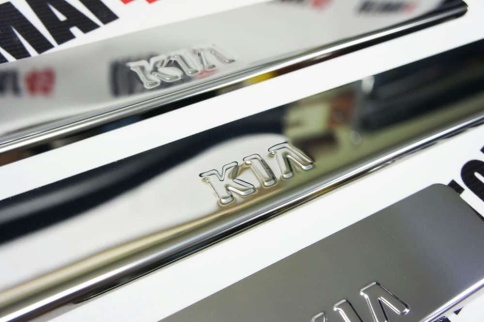 Dollex  Накладки на пороги  Kia Rio Киа Рио 2011г-2017г 4 шт нержавейка    фото 3