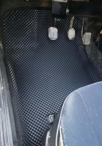 EVA ЭВА 3D коврики в салон ВАЗ 2101 2107 черные рисунок ромб комплект 5шт    фото 1