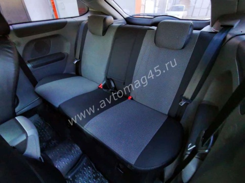 Авточехлы  Ford Focus 2 Форд Фокус 2 жаккард черно-серый Ижевск    фото 2