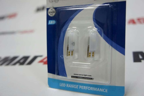 Narva  лампа светодиодная T10 W5W 12V 6000K 2шт    фото 2