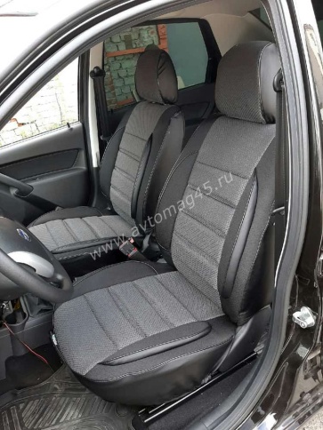 Авточехлы  Datsun Датсун 1/1 жаккард черно-серый Ижевск   фото 5