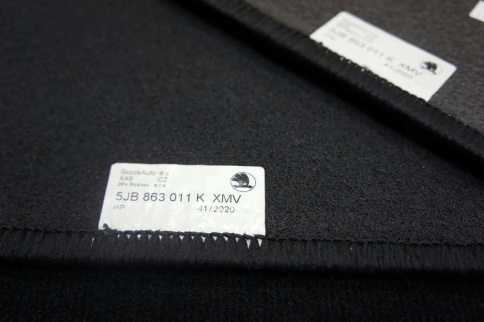 Коврики в салон ворсовые оригинал Volkswagen Polo Лифтбэк c 20г Skoda Rapid с 12г черные компл 4шт фото 6