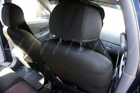 Накидки на сиденье универсальные жаккард черный 2шт    фото 2