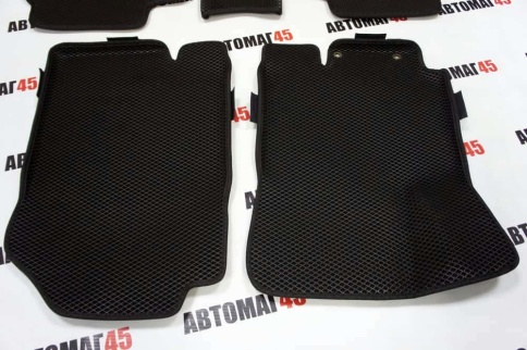 EVA ЭВА 3D коврики в салон Kia Rio 17-22г X-Line 17-22г Solaris 17-22г черные рис ромб комплект 5шт фото 2