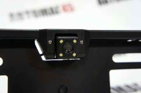 Универсальная  камера заднего вида в рамке номерного знака  4LED 170* диодная подсветка гарант 1мес фото 3